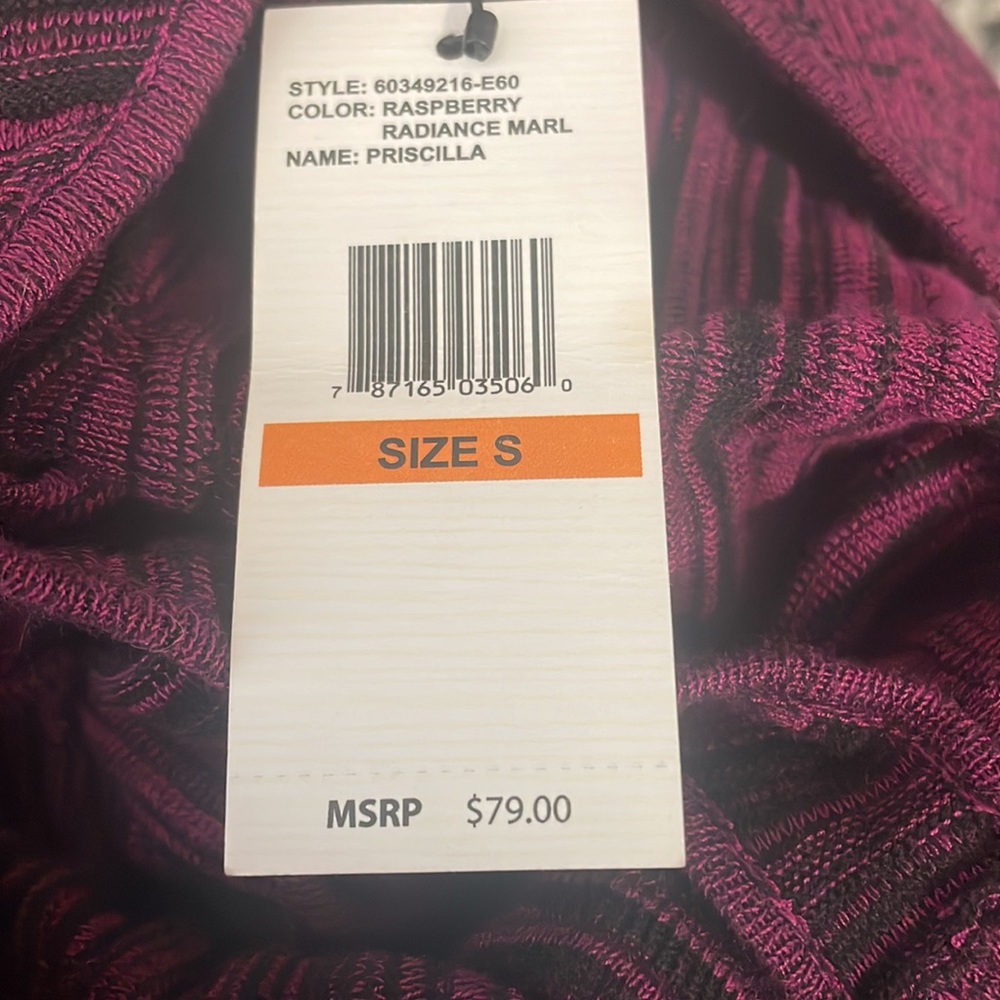 Jessica Simpson Sportswear Marled Purple/Magenta Pink Knit Fit and Flare Dress - Picture 16 of 17
